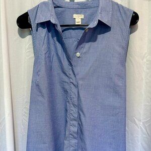 J. Crew Midi Sleeveless Shirt Dress
